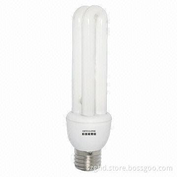 U CFL saving tube light, 2,700/4,100/6,400K 550lm 8,000h with CE